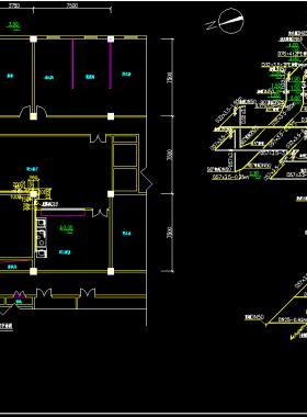 某職工食堂室內(nèi)天然氣管道供氣平面、軸側圖燃氣設計施工圖DWG下載