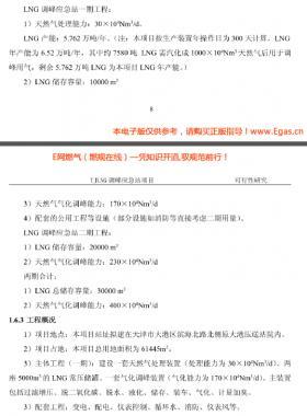 天津LNG調(diào)峰(液化、氣化）應(yīng)急站項(xiàng)目可行性研究報(bào)告